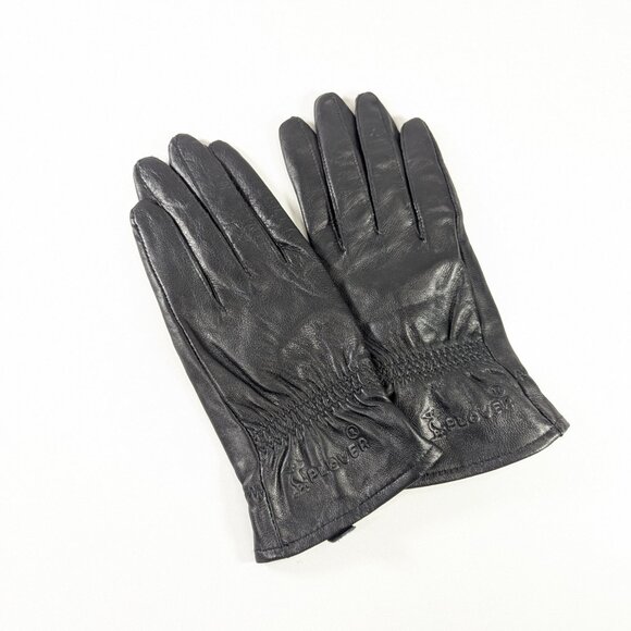 PLOVER buttery soft black leather ladies gloves Size L - Picture 2 of 12